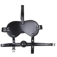 БДСМ маска на ремнях с кляпом БДСМ маска на ремнях с кляпом