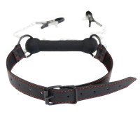 Кляп-трензель с зажимами на соски Кляп-трензель с зажимами на соски