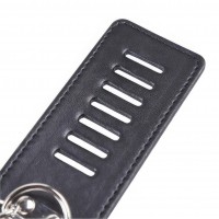 Бондажные наручники черного цвета с цепочкой