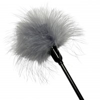 Тиклер с серыми перьями и стразами 27 см Тиклер с серыми перьями и стразами 27 см