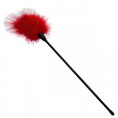 Красный перьевой тиклер 40 см