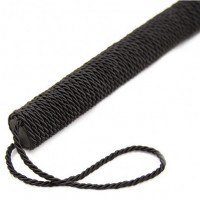 Мягкая розовая плеть с черной рукоятью 48 см Мягкая розовая плеть с черной рукоятью 48 см