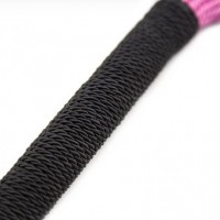 Мягкая розовая плеть с черной рукоятью 48 см Мягкая розовая плеть с черной рукоятью 48 см