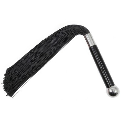 Черная плеть с силиконовыми хвостами 42 см