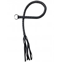 Черный кнут с кольцом 104 см