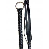 Черный кнут с кольцом 104 см
