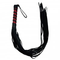 Длинная плеть с красно-черной рукоятью 70 см