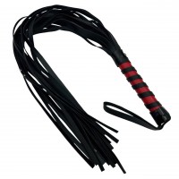 Длинная плеть с красно-черной рукоятью 70 см