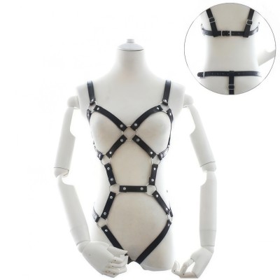 Женское БДСМ боди из стильных ремней