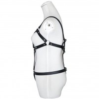 Эротическая черная сбруя на ремешках