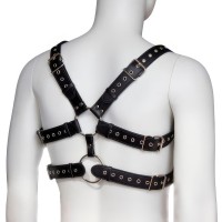 Мужская сбруя черного цвета декорированная заклепками Мужская сбруя черного цвета декорированная заклепками