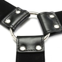 Мужская сбруя с кольцами черного цвета Мужская сбруя с кольцами черного цвета