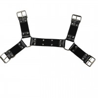 Мужская БДСМ сбруя черного цвета Мужская БДСМ сбруя черного цвета