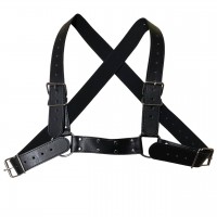 Мужская БДСМ сбруя черного цвета Мужская БДСМ сбруя черного цвета