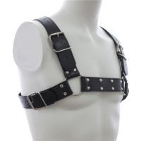 Мужская БДСМ сбруя черного цвета Мужская БДСМ сбруя черного цвета
