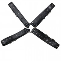 Крестообразная мужская сбруя с заклепками