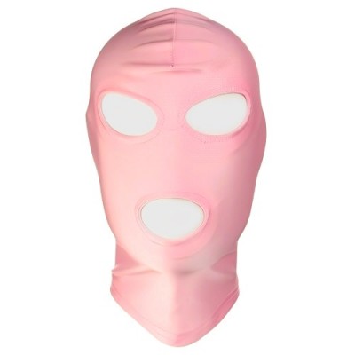Розовая маска для лица с открытыми глазами и ртом