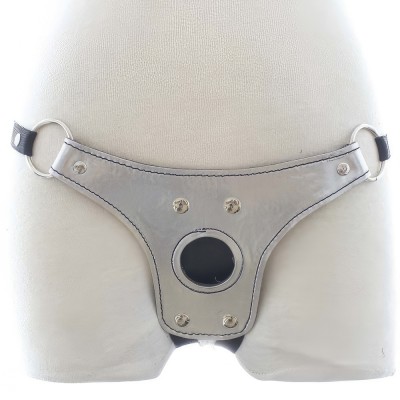 Серебристые трусики для страпона Серебристые трусики для страпона