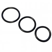 Черные текстильные трусики для страпона со сменными кольцами Черные текстильные трусики для страпона со сменными кольцами