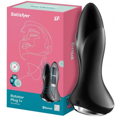 Анальный смарт-стимулятор с вибрацией и ротацией Satisfyer Rotator Plug 1+ черный Анальный смарт-стимулятор с вибрацией и ротацией Satisfyer Rotator Plug 1+ черный