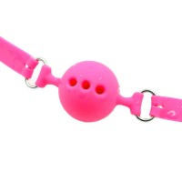 Дышащий кляп-шар из силикона Pink S Дышащий кляп-шар из силикона Pink S