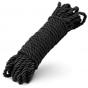 Бондажная нейлоновая веревка черная 10 м