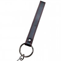 Черный поводок с красной строчкой на цепочке Черный поводок с красной строчкой на цепочке