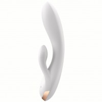 Смарт-вибратор с клиторальным стимулятором Satisfyer Double Flex белый