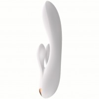 Смарт-вибратор с клиторальным стимулятором Satisfyer Double Flex белый