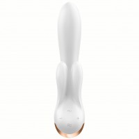 Смарт-вибратор с клиторальным стимулятором Satisfyer Double Flex белый