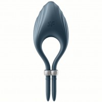 Эрекционное кольцо с вибрацией Satisfyer Duelist серый