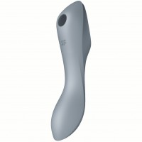 Вакуумный вибростимулятор для клитора и точки G Satisfyer Curvy Trinity 3 серый