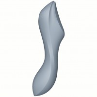 Вакуумный вибростимулятор для клитора и точки G Satisfyer Curvy Trinity 3 серый