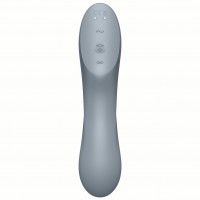 Вакуумный вибростимулятор для клитора и точки G Satisfyer Curvy Trinity 3 серый