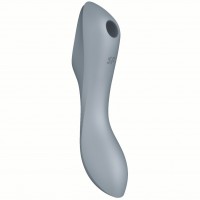 Вакуумный вибростимулятор для клитора и точки G Satisfyer Curvy Trinity 3 серый