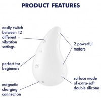 Клиторальный вибростимулятор Satisfyer Dew Drop белый