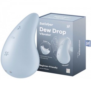 Клиторальный вибростимулятор Satisfyer Dew Drop голубой