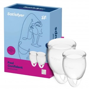 Набор прозрачных менструальных чаш Satisfyer Feel Confident