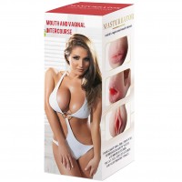 Двойной мастурбатор Vagina-Oral sex with teeth 2 в 1