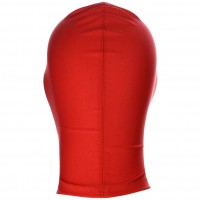 Красная маска для лица с открытыми глазами и ртом