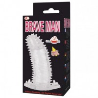 Прозрачная насадка на пенис Brave Man 14 см