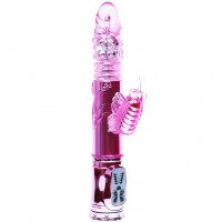 Перезаряжаемый вибратор Hi-tech с ротацией Butterfly