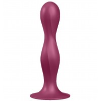 Фаллос Satisfyer Double Ball-R со смещенным центром тяжести красный 18 см
