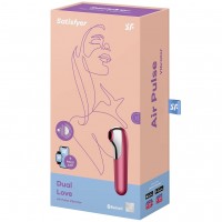 Клиторальный смарт-стимулятор с вибрацией Satisfyer Dual Love бордовый