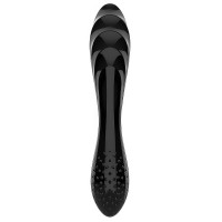 Двусторонний фаллос из стекла Satisfyer Dazzling Crystal 1 черный 18 см