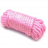 Бондажная нейлоновая веревка розовая 10 м