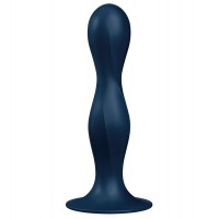 Фаллос Satisfyer Double Ball-R со смещенным центром тяжести синий 18 см