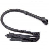 Черный плетеный кнут 85 см Черный плетеный кнут 85 см