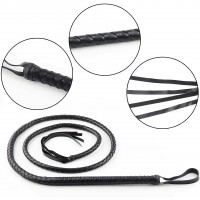 Длинный черный кнут 185 см