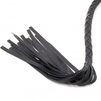 Черный плетеный кнут 85 см Черный плетеный кнут 85 см